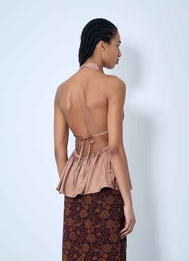 Dries Van Noten Drawstring Halterneck Top Pink dvn0260015