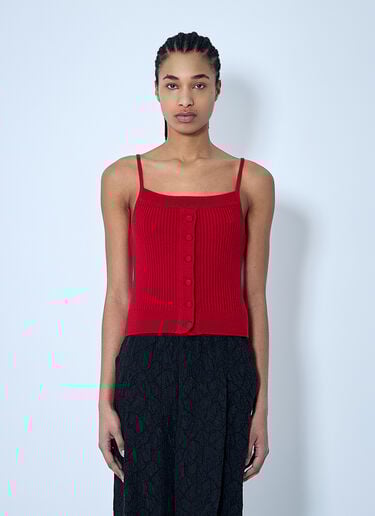 Dries Van Noten リブタンクトップ  レッド dvn0260019