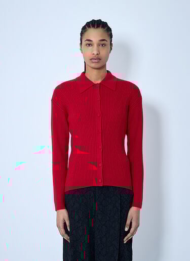 Dries Van Noten Rib Cardigan Red dvn0260020