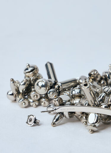 Dries Van Noten ビーズドロップピアス  シルバー dvn0260027