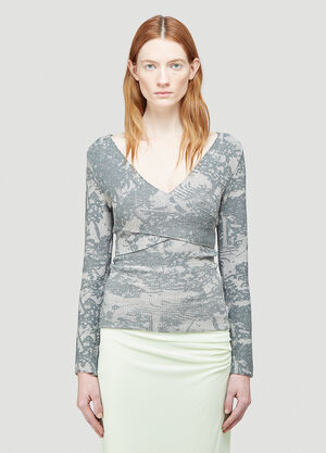 Eckhaus Latta POISON WRAP TOP Grey eck0244002