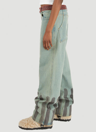 Eckhaus Latta 와이드 레그 진 라이트 블루 eck0345003