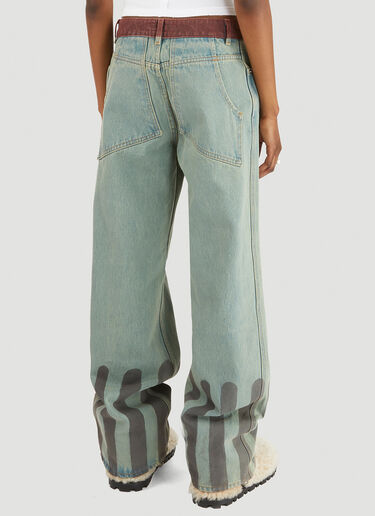 Eckhaus Latta 와이드 레그 진 라이트 블루 eck0345003