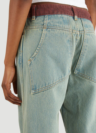 Eckhaus Latta 와이드 레그 진 라이트 블루 eck0345003