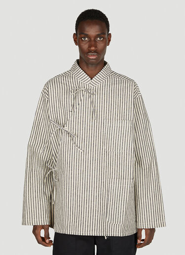 Engineered Garments Tibet Striped Jacket Grey egg0152007