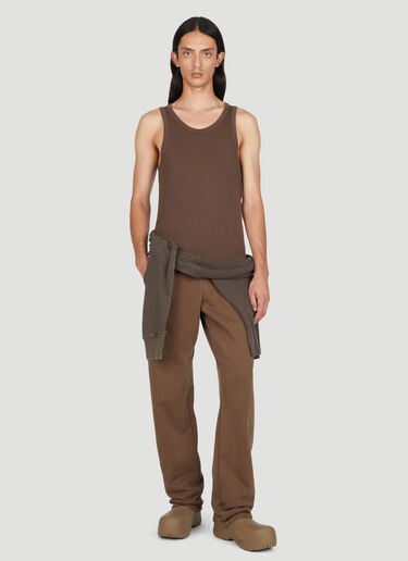 Entire Studios Cotton Rib Tank Top Brown ent0153024