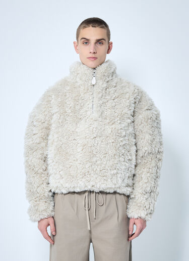 Entire Studios Fluffy Quarter Zip Sweatshirt Off white ent0158014