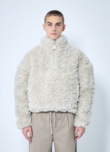 Fluffy Quarter Zip Sweatshirt Entire Studios Fluffy Quarter Zip Sweatshirt Off white ent0158014