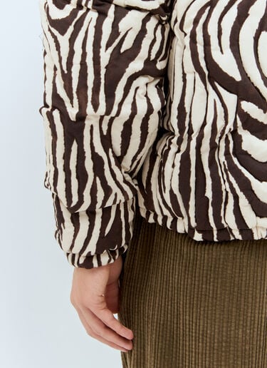 Zebra Quilted Puffer Jacket ERL Zebra Quilted Puffer Jacket Brown erl0158006