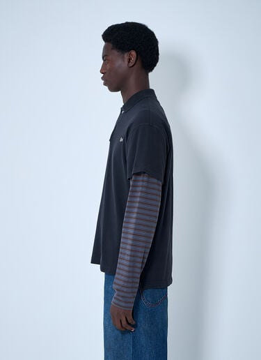 ERL Double Sleeve Polo Shirt Black erl0160013