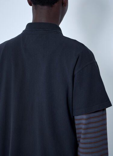 ERL Double Sleeve Polo Shirt Black erl0160013