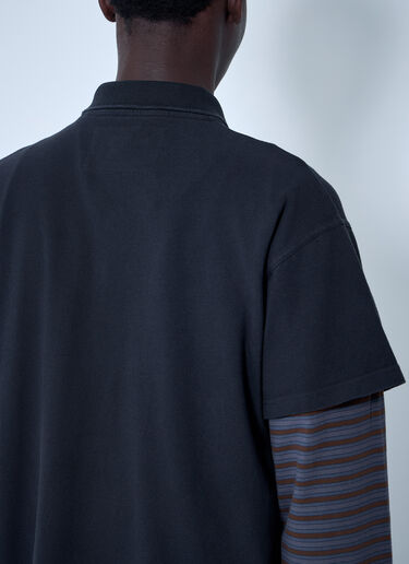 Double Sleeve Polo Shirt ERL Double Sleeve Polo Shirt Black erl0160013