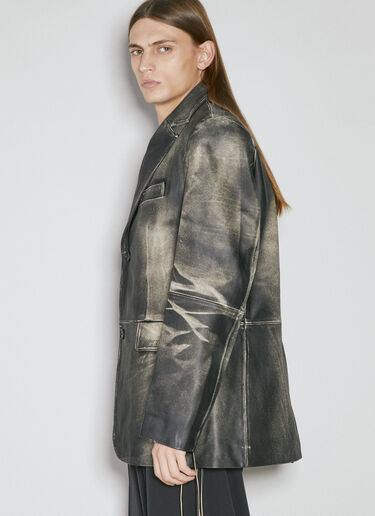 Cameron Brushed Leather Jacket Eytys Cameron Brushed Leather Jacket Grey eyt0354004