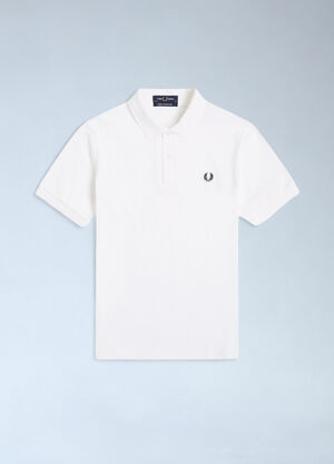 Fred Perry Logo Motif Polo Shirt White fry0162003