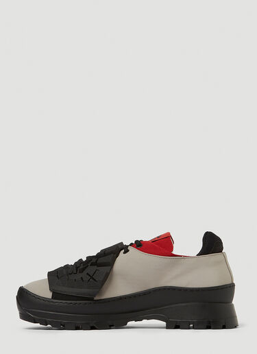 Vibram Sole Panelled Lace Up Sneakers 424 Vibram Sole Panelled Lace Up Sneakers Beige ftf0148018