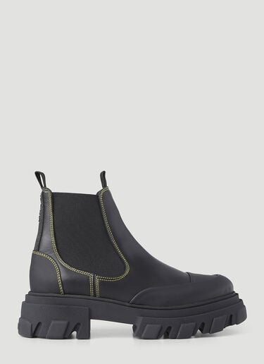 Stitch Cleated Low Chelsea Boots GANNI Stitch Cleated Low Chelsea Boots Black gan0246035