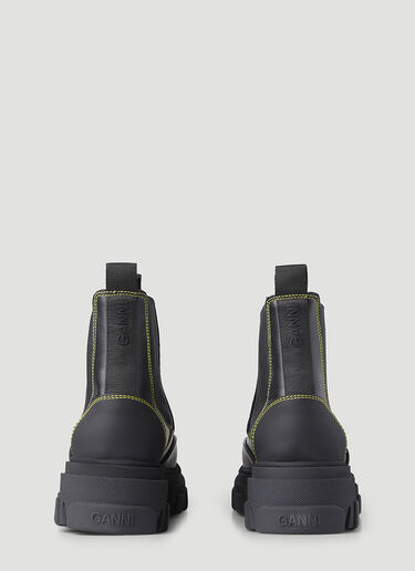 Stitch Cleated Low Chelsea Boots GANNI Stitch Cleated Low Chelsea Boots Black gan0246035
