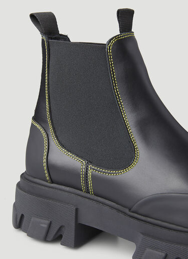 Stitch Cleated Low Chelsea Boots GANNI Stitch Cleated Low Chelsea Boots Black gan0246035