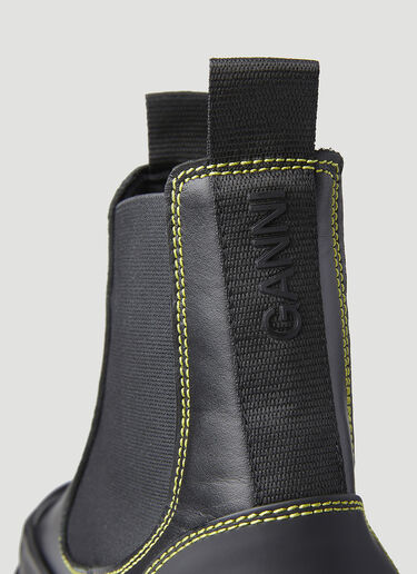 Stitch Cleated Low Chelsea Boots GANNI Stitch Cleated Low Chelsea Boots Black gan0246035