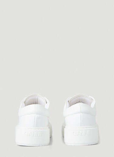 Logo Patch Classic Sneakers GANNI Logo Patch Classic Sneakers White gan0250003