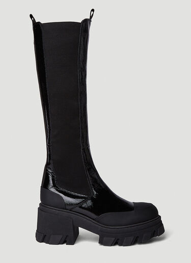 Cleated Heeled Chelsea Boots GANNI Cleated Heeled Chelsea Boots Black gan0250015