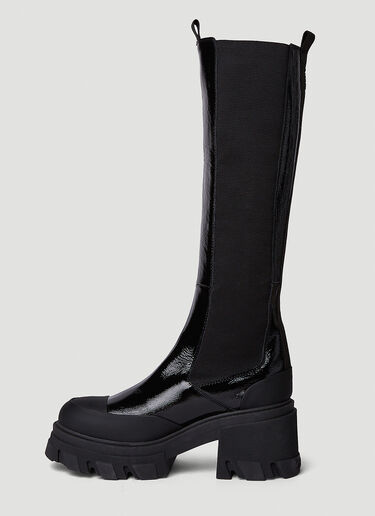 Cleated Heeled Chelsea Boots GANNI Cleated Heeled Chelsea Boots Black gan0250015