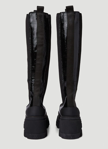 Cleated Heeled Chelsea Boots GANNI Cleated Heeled Chelsea Boots Black gan0250015