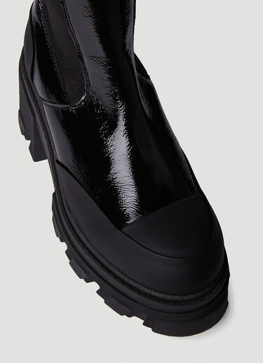 Cleated Heeled Chelsea Boots GANNI Cleated Heeled Chelsea Boots Black gan0250015