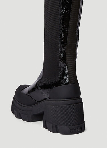 Cleated Heeled Chelsea Boots GANNI Cleated Heeled Chelsea Boots Black gan0250015