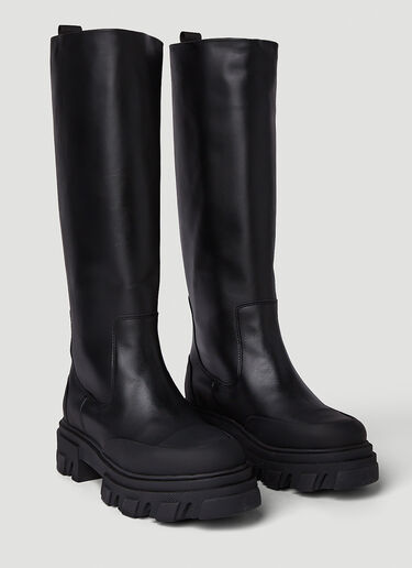 Cleated Tubular Boots GANNI Cleated Tubular Boots Black gan0250041