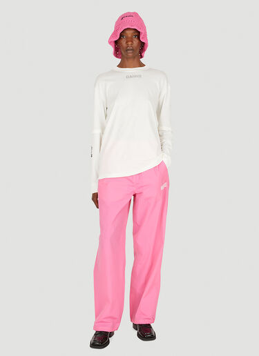 GANNI Layered Long Sleeve T-Shirt White gan0251018
