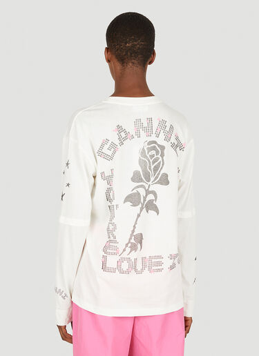 Layered Long Sleeve T-Shirt GANNI Layered Long Sleeve T-Shirt White gan0251018