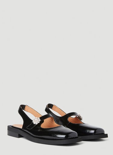 Mary Jane Slingback Shoes GANNI Mary Jane Slingback Shoes Black gan0252033