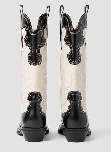 Embroidered Western Boots GANNI Embroidered Western Boots Black gan0252039