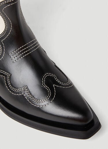 Embroidered Western Boots GANNI Embroidered Western Boots Black gan0252039