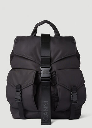 GANNI Tech Backpack Black gan0252045