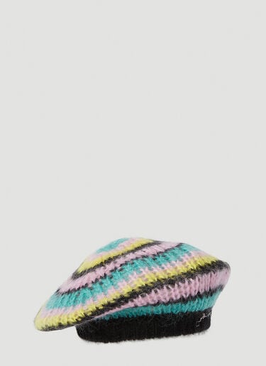 Striped Mohair Beret GANNI Striped Mohair Beret Multicolour gan0252056
