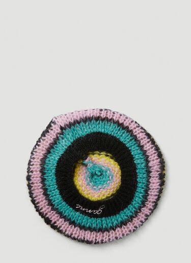 Striped Mohair Beret GANNI Striped Mohair Beret Multicolour gan0252056