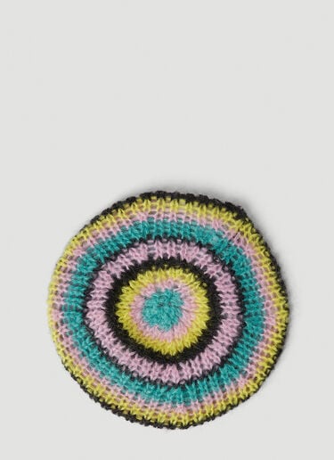 Striped Mohair Beret GANNI Striped Mohair Beret Multicolour gan0252056