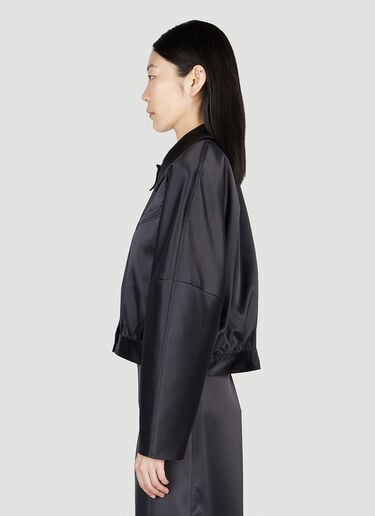 GANNI 双层缎面夹克 黑色 gan0253018