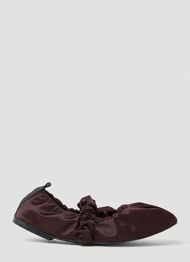 GANNI Scrunchie Ballerina Flats Brown gan0253020