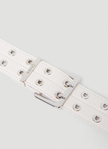Double Eyelet Belt GANNI Double Eyelet Belt White gan0253051