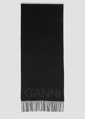 Ganni 流苏围巾 黑色 gan0253052