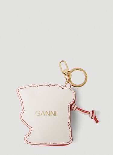 GANNI Kitten Coin Purse Keyring Red gan0253065