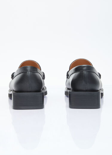 GANNI Butterfly Logo Loafers Black gan0255091