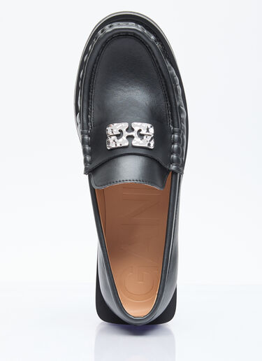 Butterfly Logo Loafers GANNI Butterfly Logo Loafers Black gan0255091