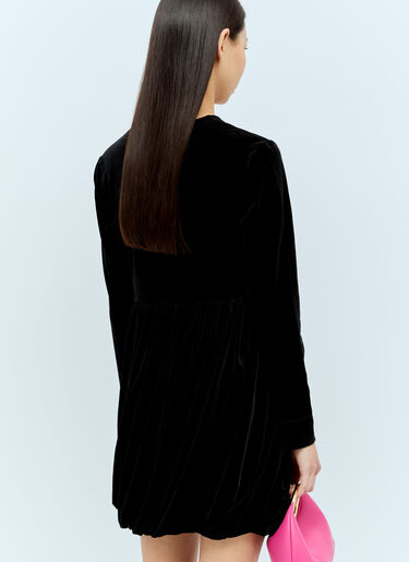 Velvet Jersey Balloon Mini Dress GANNI Velvet Jersey Balloon Mini Dress Black gan0255100
