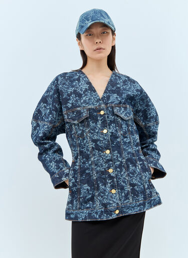 刺绣徽标棒球帽 GANNI 刺绣徽标棒球帽 蓝色 gan0257060