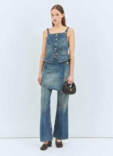 Heavy Washed Denim Top Ganni Heavy Washed Denim Top Blue gan0258032