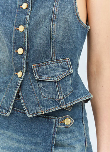 Heavy Washed Denim Top Ganni Heavy Washed Denim Top Blue gan0258032